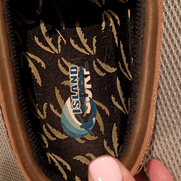 Mens Island Surf Cod Boat Shoes brown size 9.5M - Picture 2 of 5